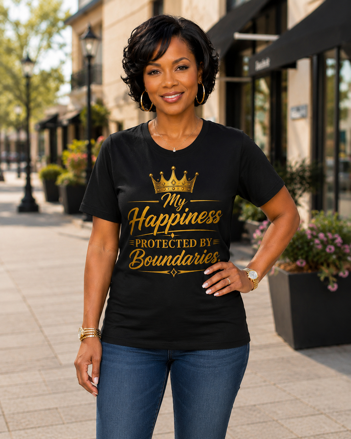 My Happiness PROTECTED BY BOUNDARIES  Unisex Softstyle T-Shirt