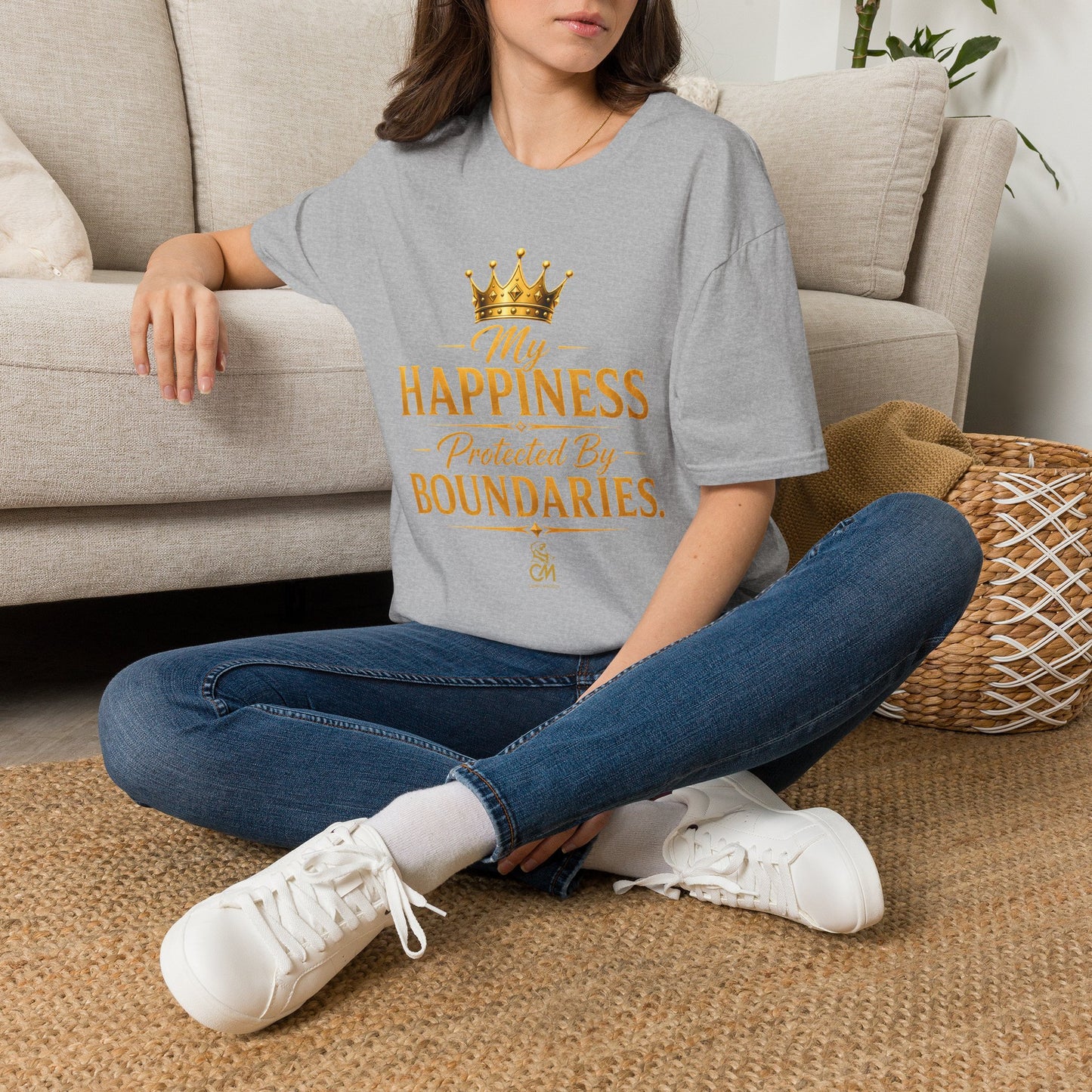 My Happiness PROTECTED BY BOUNDARIES  Unisex Softstyle T-Shirt