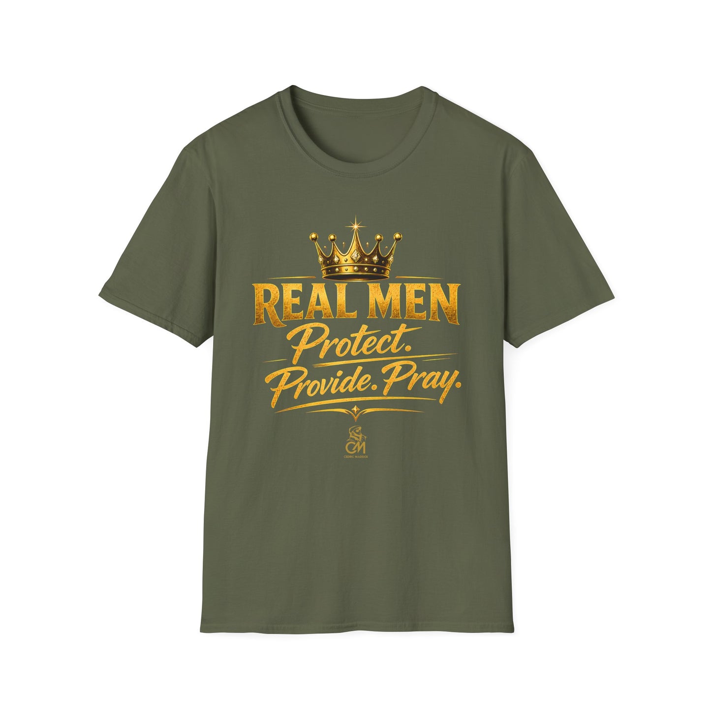 REAL MEN PROTECT PROVIDE PRAY Unisex Softstyle T-Shirt