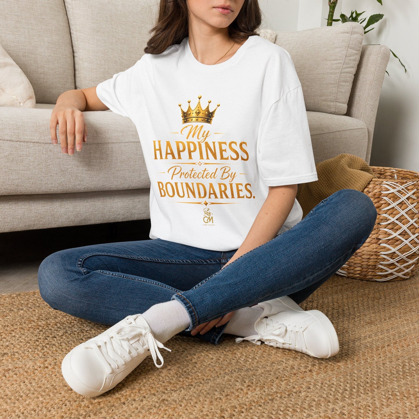 My Happiness PROTECTED BY BOUNDARIES  Unisex Softstyle T-Shirt