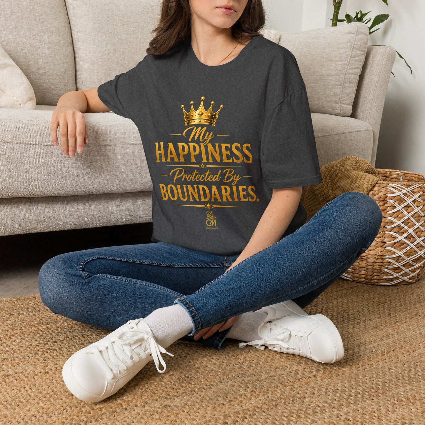 My Happiness PROTECTED BY BOUNDARIES  Unisex Softstyle T-Shirt
