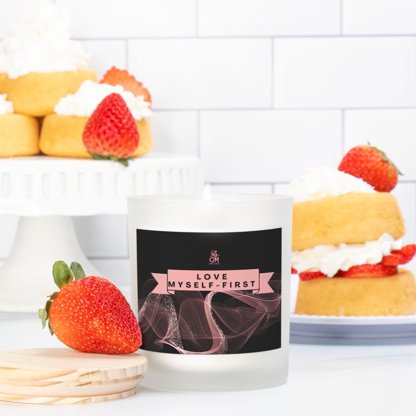 Love Myself First Candle Frosted (Pink Wick) Glass (11oz)