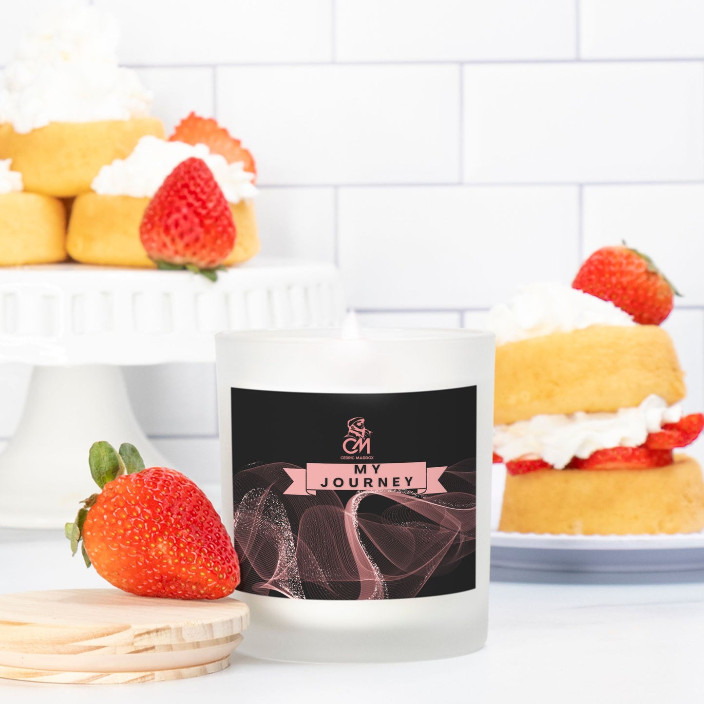 My Journey Candle Frosted (Pink Wick) Glass (11oz)