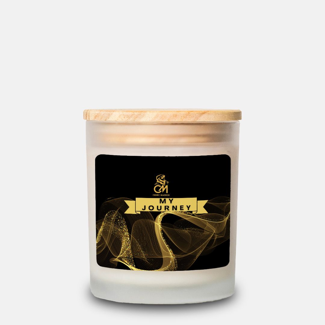 My Journey Candle (Gold Label) Frosted Glass (Hand Poured 11 oz)