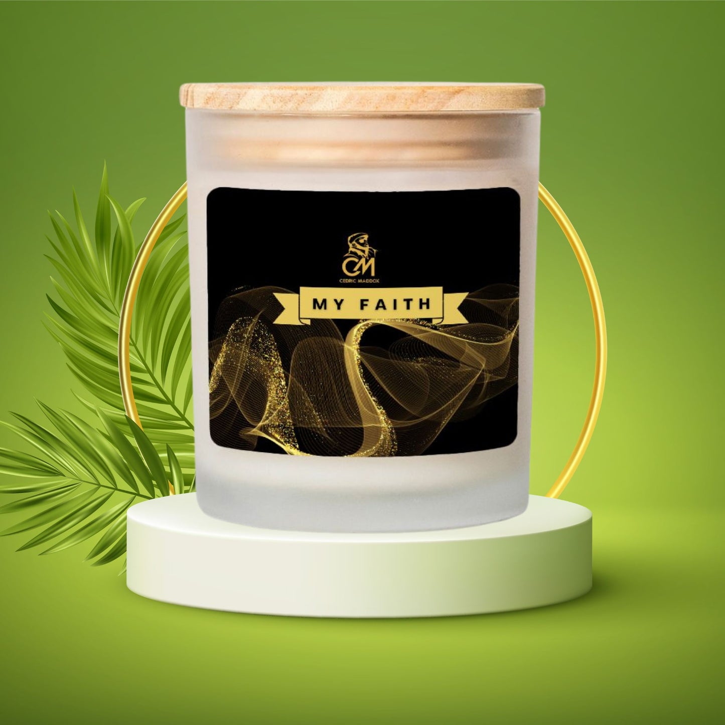 My Faith Candle Frosted Glass (Hand Poured 11 oz)