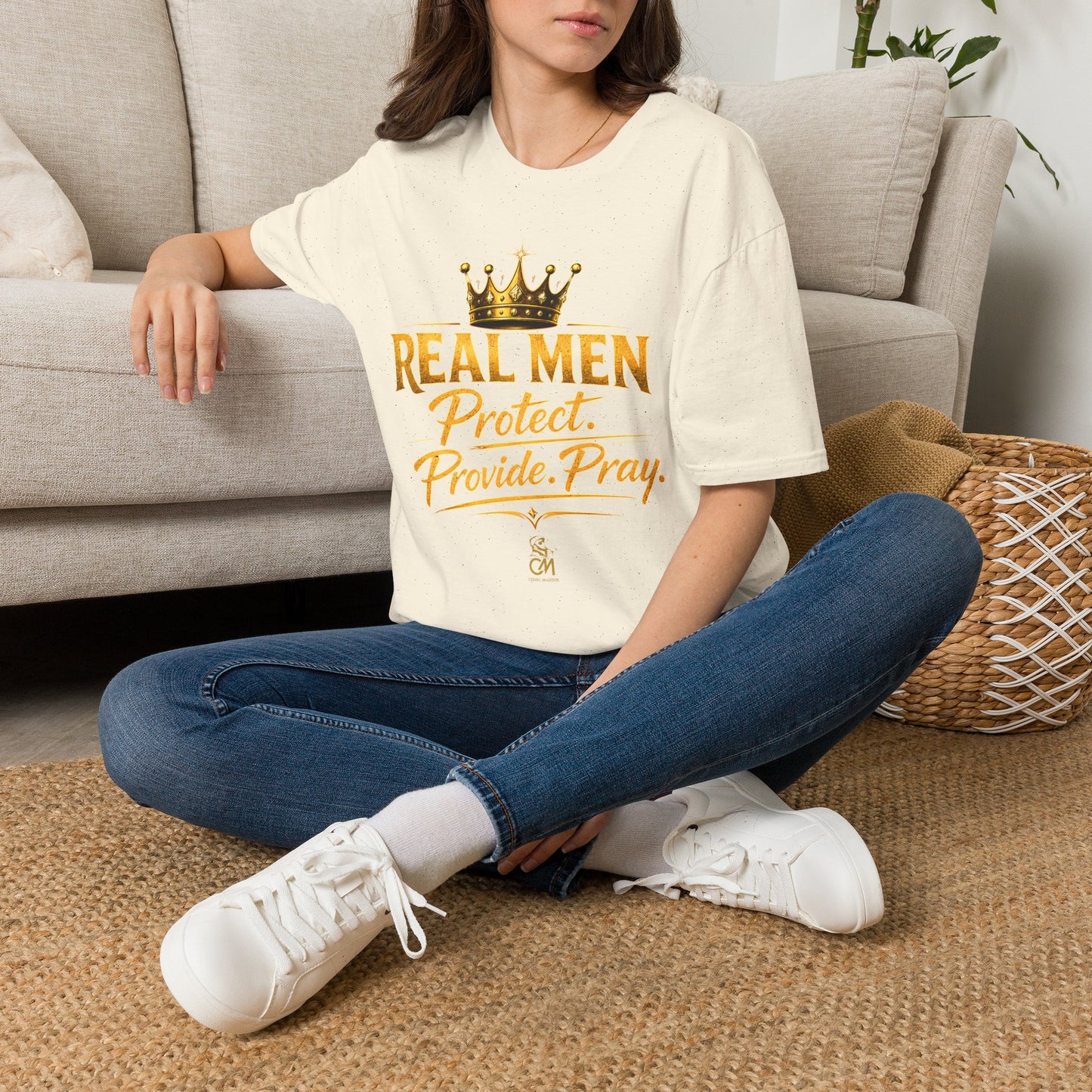 REAL MEN PROTECT PROVIDE PRAY Unisex Softstyle T-Shirt