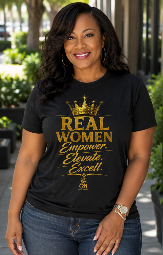 REAL WOMEN EMPOWER.ELEVATE.EXCELL. Unisex Softstyle T-Shirt