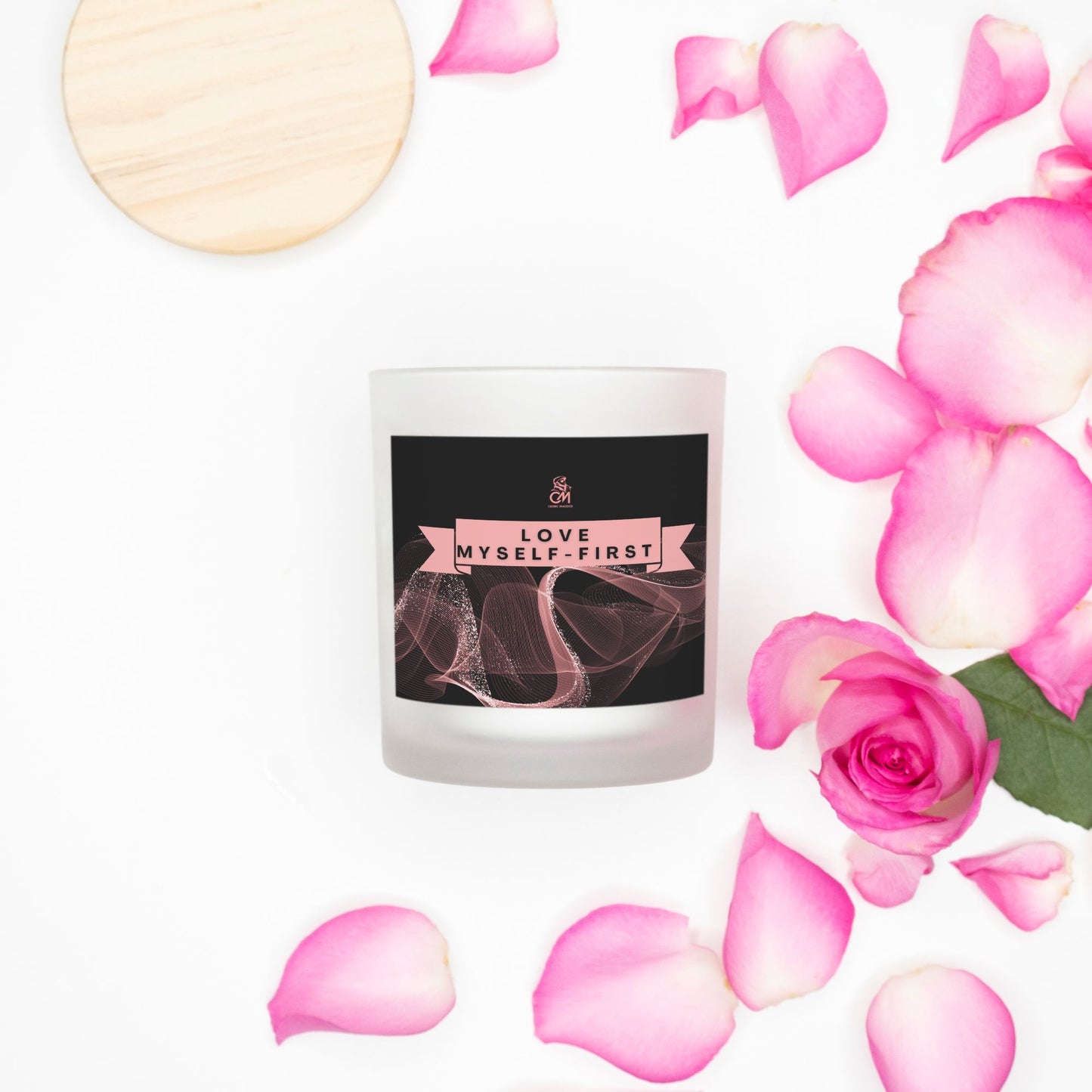 Love Myself First Candle Frosted (Pink Wick) Glass (11oz)