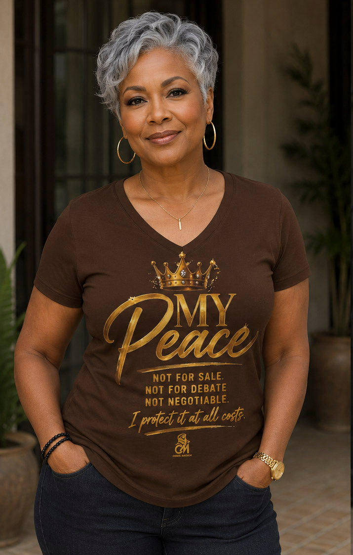 MY Peace NOT FOR SALE NOT FOR DEBATE  NOT NEGOTIABLE I PROTECTED IT AT ALL COST Tee V-Neck Uni sex