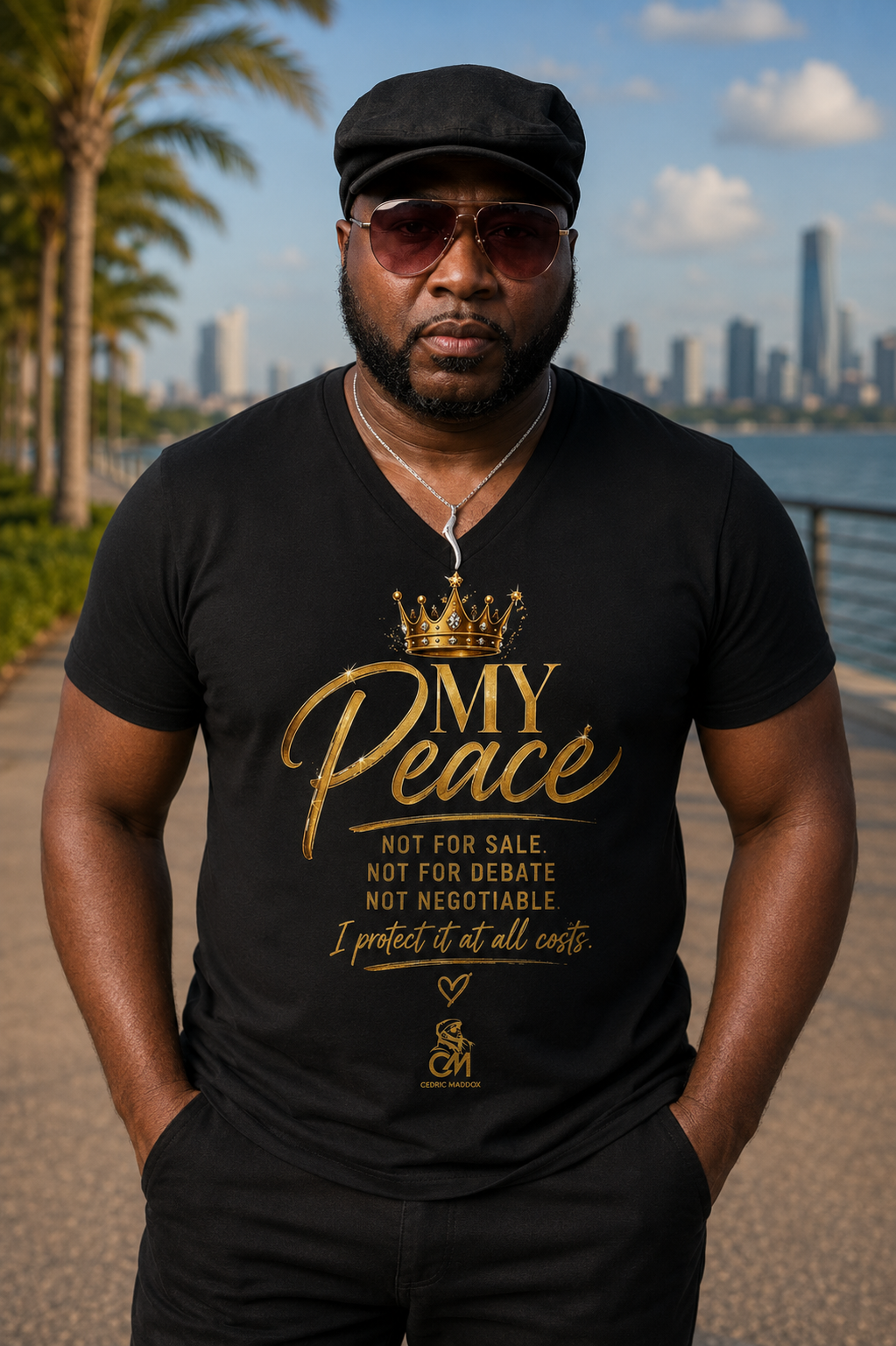 MY Peace NOT FOR SALE NOT FOR DEBATE  NOT NEGOTIABLE I PROTECTED IT AT ALL COST Tee V-Neck Uni sex