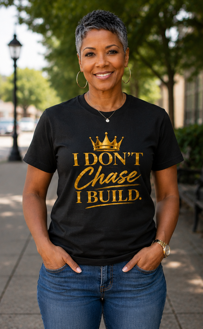 I DON'T CHASE I BUILD Unisex Softstyle T-Shirt